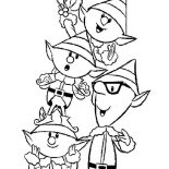 Elf, Elf Family Coloring Page: Elf Family Coloring Page