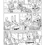Krusty Krab, Krusty Krab Comic Book Coloring Page: Krusty Krab Comic Book Coloring Page