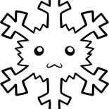 Snowflakes, Snowflakes Face Coloring Page: Snowflakes Face Coloring Page