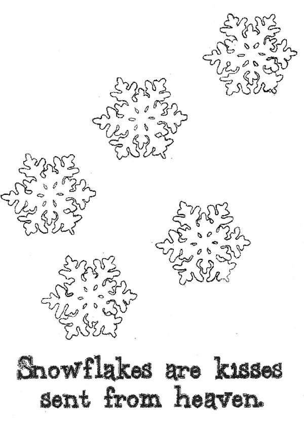 Snowflakes, : Snowflakes from Heaven Coloring Page
