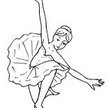 Ballerina, Amazing Ballerina Performance Coloring Page: Amazing Ballerina Performance Coloring Page