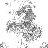 Ballerina, Awesome Picture Of Ballerina Coloring Page: Awesome Picture of Ballerina Coloring Page