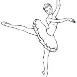 Ballerina, Ballerina Is Ballet Dancer Coloring Page: Ballerina is Ballet Dancer Coloring Page
