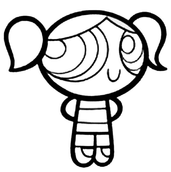 The Powerpuff Girls, : Bubbles is One of The Powerpuff Girls Coloring Page