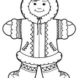 Eskimo, Cute Eskimo Girl Coloring Page: Cute Eskimo Girl Coloring Page