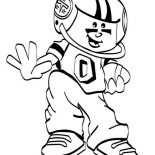 NFL, Cute Little NFL Player Coloring Page: Cute Little NFL Player Coloring Page