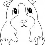 Guinea Pig, Guinea Pig Sitting Coloring Page: Guinea Pig Sitting Coloring Page