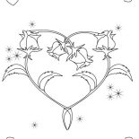 Hearts & Roses, Hearts And Roses For The Love One Coloring Page: Hearts and Roses for the Love One Coloring Page