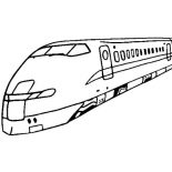 Trains, High Speed Train For Passanger Coloring Page: High Speed Train for Passanger Coloring Page