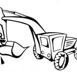 Digger, How To Draw Excavator In Digger Coloring Page: How to Draw Excavator in Digger Coloring Page