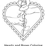 Hearts & Roses, I Give You My Hearts And Roses Coloring Page: I Give You My Hearts and Roses Coloring Page