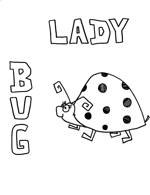 Lady Bug, : Lady Bug Drawing Coloring Page