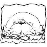 Guinea Pig, Lazy Guinea Pig Coloring Page: Lazy Guinea Pig Coloring Page
