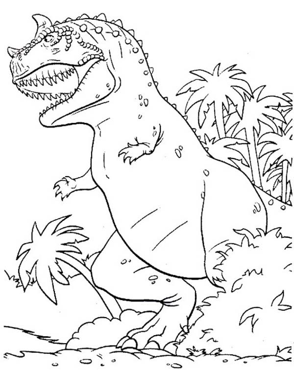 T-Rex, : Monstrous Dinosaurus T Rex Coloring Page