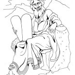 Moses, Moses And The Ten Commandments Of God Coloring Page: Moses and the Ten Commandments of God Coloring Page