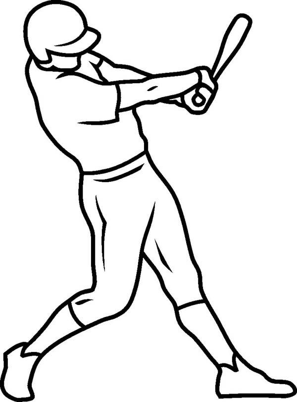 MLB, : One Strike on MLB Game in MLB Coloring Page