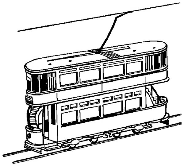 Trains, : Passanger Loader Train Coloring Page