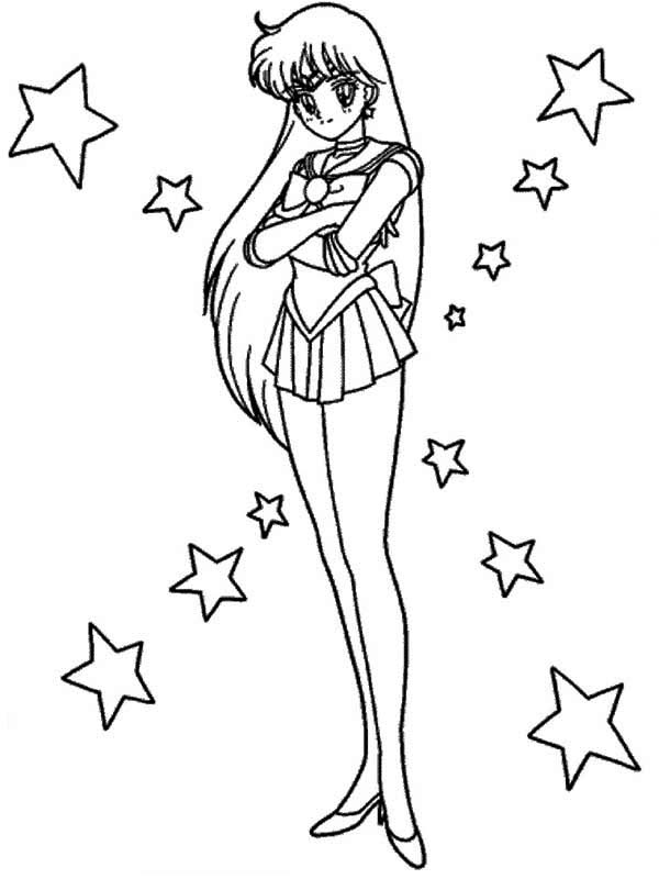 Sailor Moon, : Sailor Mars Sailor Moon Coloring Page