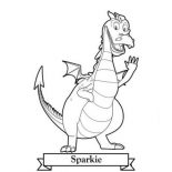 Mike the Knight, Sparkie From Mike The Knight Coloring Coloring Page: Sparkie from Mike the Knight Coloring