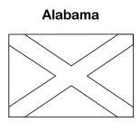 State Flag, State Flag Of Alabama Coloring Page: State Flag of Alabama Coloring Page