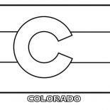State Flag, State Flag Of Colorado Coloring Page: State Flag of Colorado Coloring Page