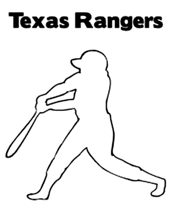 MLB, : Texas Rangers Logo in MLB Coloring Page