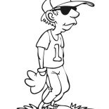 MLB, The Pitcher In MLB Coloring Page: The Pitcher in MLB Coloring Page