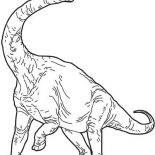 Brachiosaurus, Angry Brachiosaurus Lifting One Leg Coloring Page: Angry Brachiosaurus Lifting One Leg Coloring Page