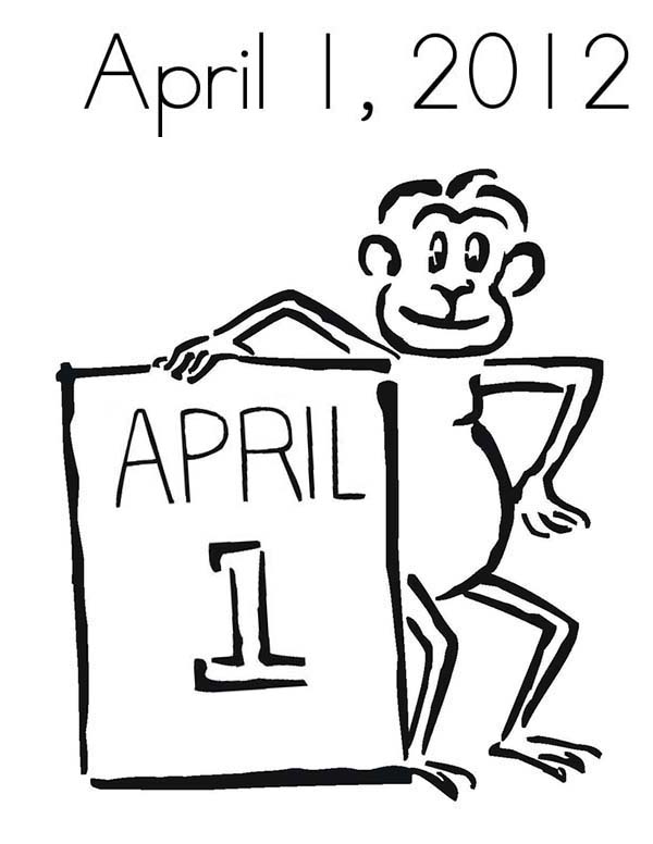 April fools, : April Fools Day in 2012 Coloring Page
