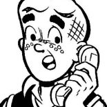 Archie, Archie Is On Telephone Coloring Page: Archie is on Telephone Coloring Page