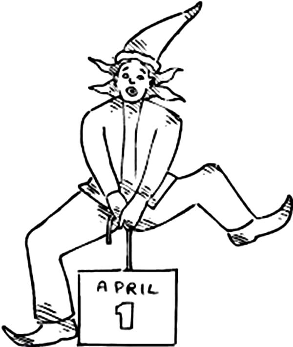 April fools, : Happy April Fools Day for Everybody Coloring Page
