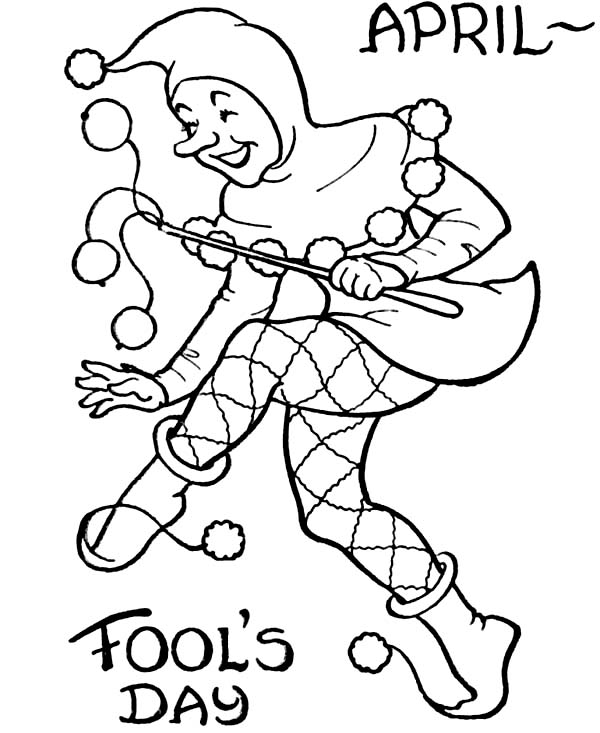 April fools, : Picture of April Fools Day Coloring Page