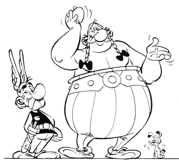 Asterix, : Picture of the Adventure of Asterix Coloring Page