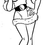 Archie, Veronica Lodge In Santa Outfit In Archie Comics Coloring Page: Veronica Lodge in Santa Outfit in Archie Comics Coloring Page