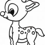 Rudolph, Baby Rudolph The Red Nosed Reindeer Coloring Page: Baby Rudolph the Red Nosed Reindeer Coloring Page