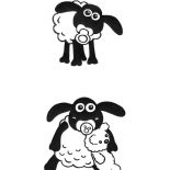 Shaun the Sheep, Baby Timmy In Shaun The Sheep Coloring Page: Baby Timmy in Shaun the Sheep Coloring Page