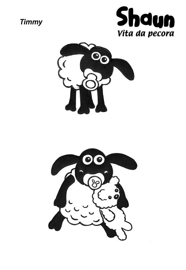 Shaun the Sheep, : Baby Timmy in Shaun the Sheep Coloring Page