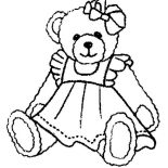 Teddy Bear, Beautiful Teddy Bear Coloring Page: Beautiful Teddy Bear Coloring Page