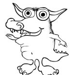 Monsters, Crocodile Monster Coloring Page: Crocodile Monster Coloring Page
