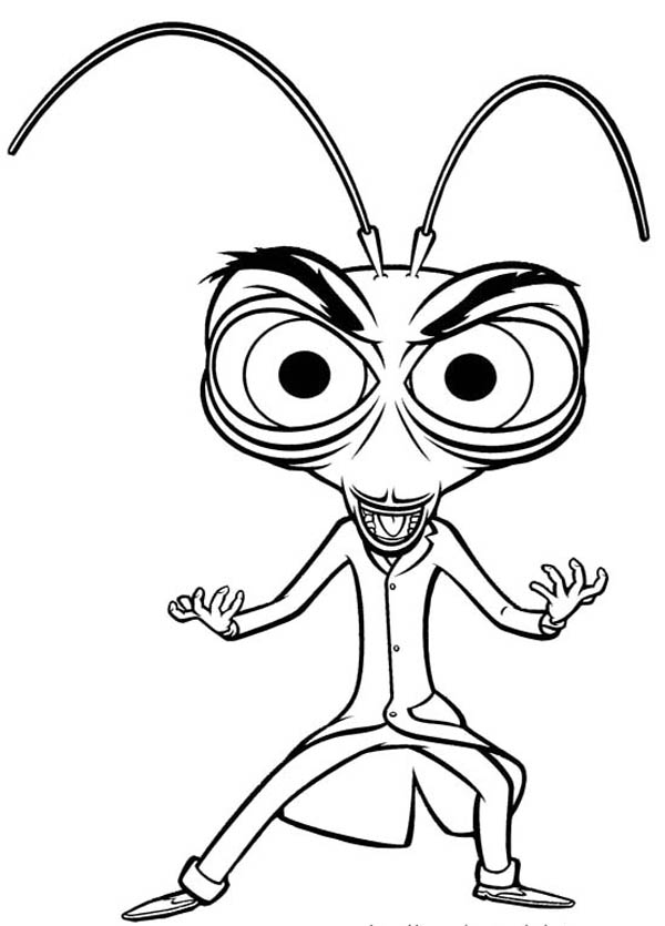 Monsters vs Aliens, : Dr Cockroach from Monster vs Aliens Coloring Page