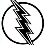 Lightning Bolt, Flash Gordon Lighting Bolt Coloring Page: Flash Gordon Lighting Bolt Coloring Page