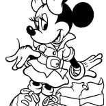 Mickey Mouse, Mickey Mouse Girlfriend Minnie Coloring Page: Mickey Mouse Girlfriend Minnie Coloring Page