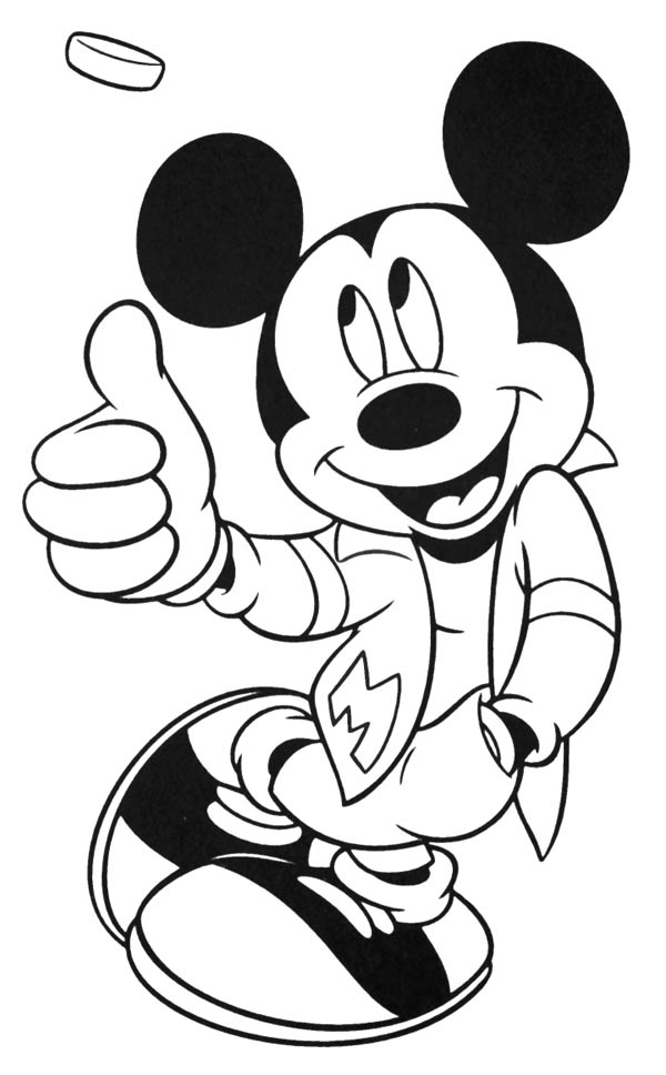Mickey Mouse, : Mickey Mouse Toss the Coin Coloring Page