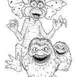 Monsters, Monster Gremlins Coloring Page: Monster Gremlins Coloring Page