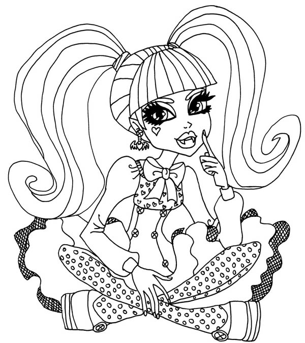 Monster High, : Monster High Character Draculaura Coloring Page