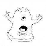 Monsters, Monster Slime Coloring Page: Monster Slime Coloring Page