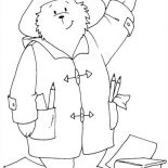 Paddington Bear, Paddington Bear The Architect Coloring Page: Paddington Bear the Architect Coloring Page