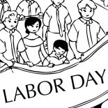 Labor Day, Peaceful Demonstration On Labor Day Coloring Page: Peaceful Demonstration on Labor Day Coloring Page