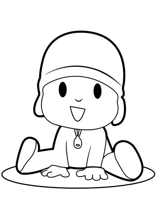 Pocoyo Is Laughing Coloring Page : Color Luna