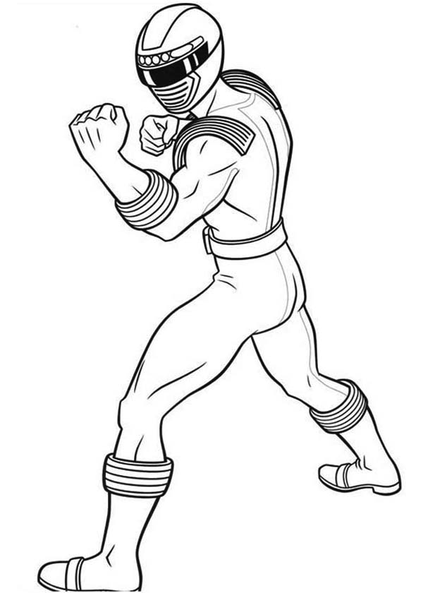 Power Rangers, : Power Rangers Ninja Storm Punch Coloring Page